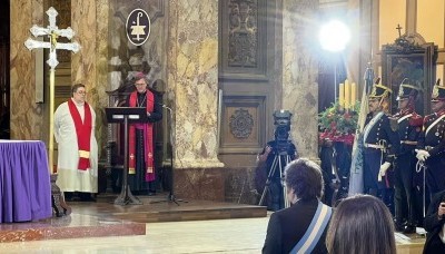 En el Tedeum, Milei logró ensayar una ansiada foto de unidad 
